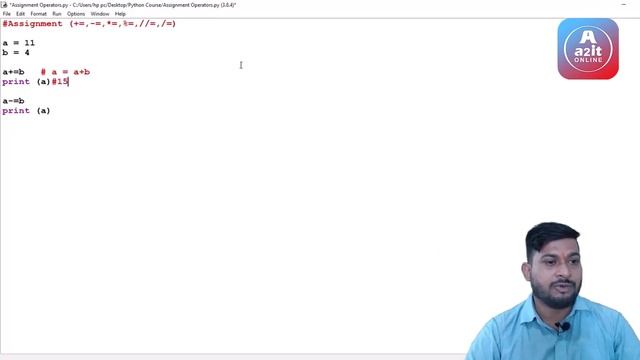 Python Assignment  Operators in Hindi  with example | A2IT Online