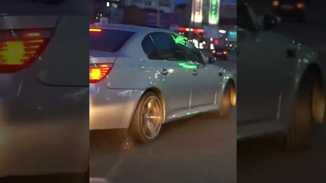 Искры от покрышек???... BMW M5 E60 делает грязь ????