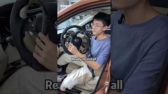 Nissan upgraded carbon fiber steering wheel#steeringwheel #car #carbonfiber #modification #nissan