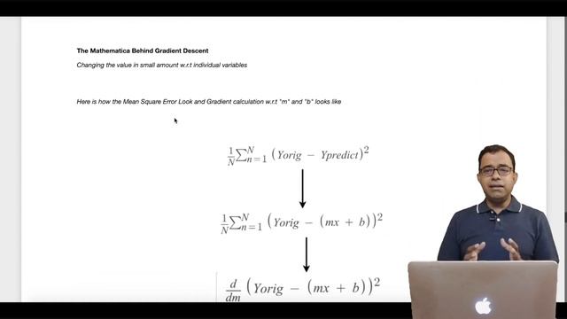 Maths behind Linear Regression and Gradient Descent - Intro to M.L with Python Scikit Learn tutoria