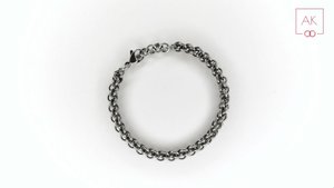 Плетеный браслет «Кобра макси» из колечек нержавеющей стали