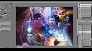 Avengers Endgame Poster - Gimp Time Lapse Tutorial