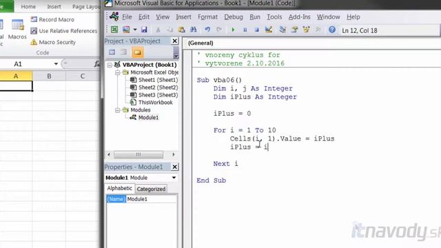 VBA - 06 Vnorený cyklus For смотреть онлайн