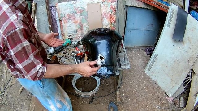 Как заварить бензобак на спортухе