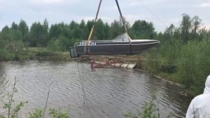 Испытание лодки Триера 390 с нагрузкой 580 кг