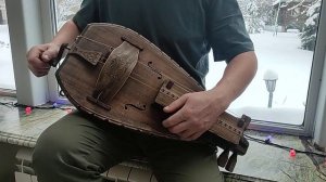 Колёсная лира из кедра (демонстрация звучания)