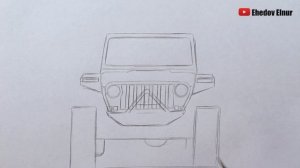 Как нарисовать машину Джип