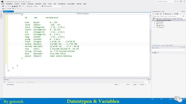 C#01 Tutorial - Datentypen & Variablen смотреть онлайн