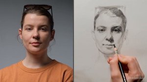 «ПОРТРЕТНЫЙ НАБРОСОК УГЛЕМ» Видео-урок от Ксении Карпенко | Онлайн-школа Akademika
