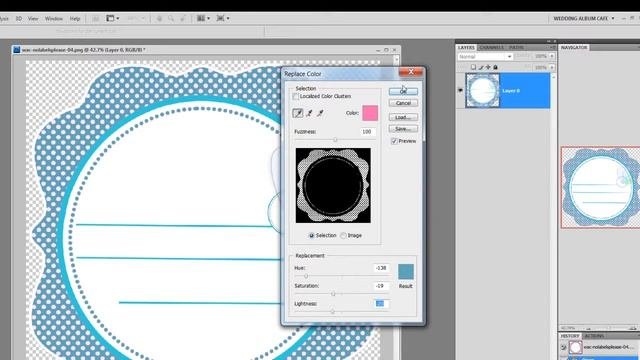 Digital Scrapbooking Tutorial - Photoshop Color Replacer Tool