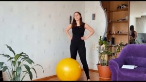 КАЛЛАНЕТИКА С ФИТБОЛОМ СТОЯ / часть 1 / УПРАЖНЕНИЯ ДЛЯ ПОХУДЕНИЯ  НА ВСЕ ТЕЛО / WORKOUT /