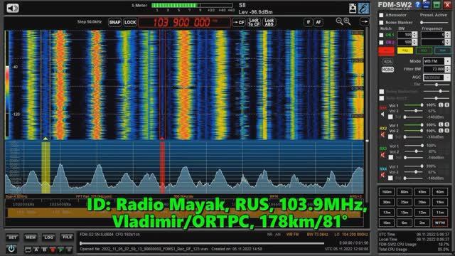 06.11.2022 05:05UTC, [Tropo], Радио Маяк, Владимир, 103.9МГц, 178км.