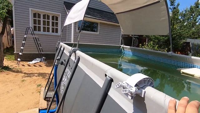 Установил навес для бассейна. Дачный будень #51/2 смотреть онлайн