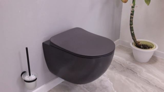 Подвесной унитаз Free Creavit, цвет антрацит матовый смотреть онлайн