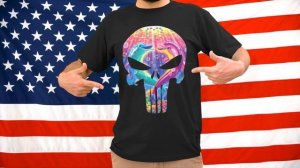 Lisa frank punisher T shirt