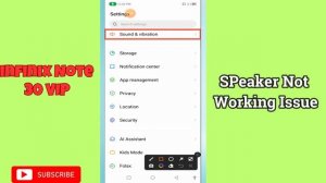 Infinix Note 30 VIP Speaker not working & Speaker Problem Fix || How to solve speaker issues