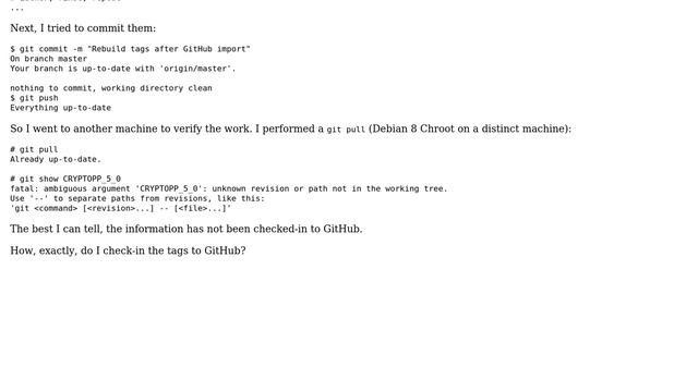 Unix & Linux: How to check-in annotated tags? смотреть онлайн