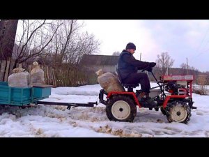 ЭТОТ МИНИТРАКТОР ВЫРУЧАЕТ В ДЕРЕВНЕ КАК НИ КОГДА. ЗАРАБОТОК В ДЕРЕВНЕ.  МТ 110 .  ЖИЗНЬ В ДЕРЕВНЕ