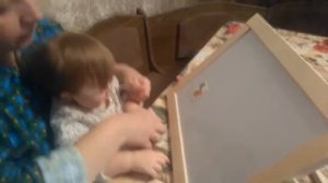 Ребёнок с синдромом Дауна.1,10 мес..Раннее обучение.A child with down syndrome.Of 1.10 months.