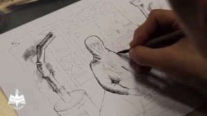 1941-1945 Блокада
Видеоурок "Блокадный ужин" техника-тушь, перо