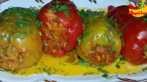 Перец фаршированный овощами и рисом! Супер диетическое блюдо!