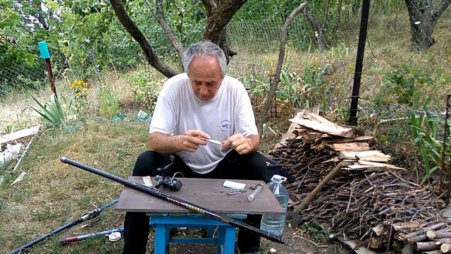 @Летняя поплавочная удочка. Как снарядить удочку с катушкой.