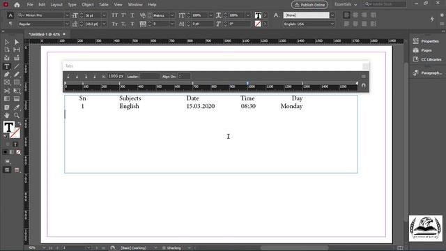 Adobe InDesign cc for Beginners | All About Tabs | InDesign in Urdu & Hindi Basic Course смотреть онлайн
