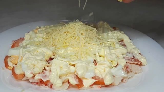 НОВИНКА!!! Вкусный и простой САЛАТ с Крабовыми палочками за 5 минут! Легкий Крабовый салат с чипсам