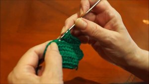 Листик крючком для цветка. Вязание листика крючком.