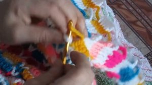 Вязание крючком накидка на кресло 2