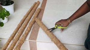 How to make coir stick in our garden | Coir stick making from waste materials |