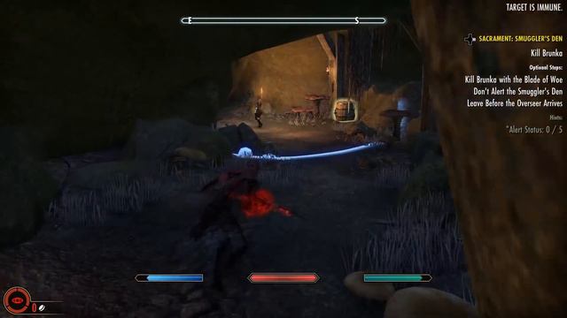 Elder Scrolls Online - Sacrament - Smuggler's Den (Brunka/Blade of Woe/Important Documents) смотреть онлайн