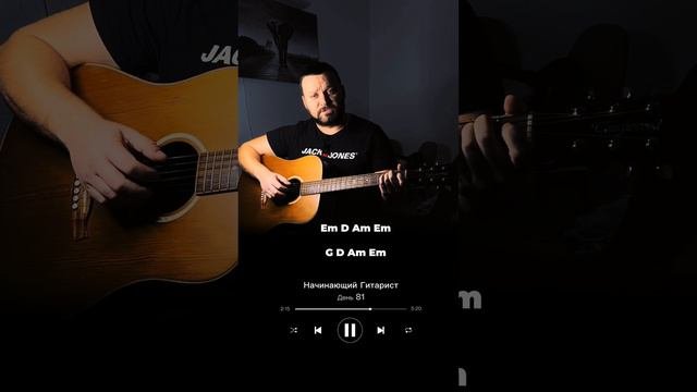 День 81. Учусь играть на гитаре #guitar #гитара #обучениенагитаре #начинающийгитарист #гитараснуля