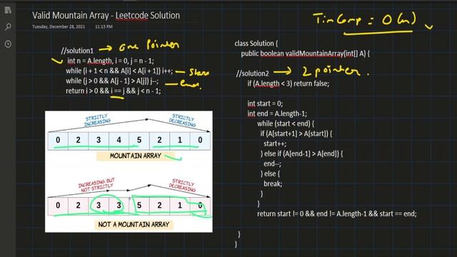 Valid Mountain Array Leetcode - Java Solution | Leetcode problems and solutions