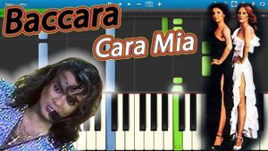 Baccara - Cara Mia (Филипп Киркоров - Уходило лето) [Piano Tutorial] Synthesia