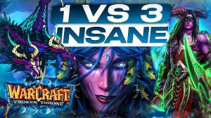 Warcraft III, 1 против 3 Сильных ИИ (Эльфы)