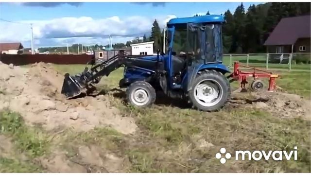 Выравнивание участка, Планировка участка. культивация, минитрактор Донг Фенг смотреть онлайн