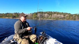 Рыбалка в Карелии на озере Янисъярви судак клюёт на джиг