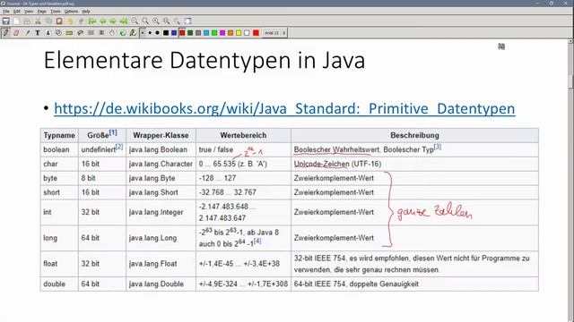 ? JAVA | Typen & Variablen 02 - Primitive Datentypen: Übersicht von boolean bis double смотреть онлайн