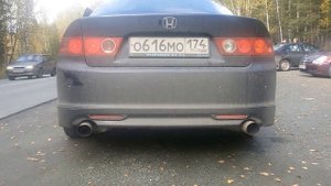звук выхлопа modulo на honda accord 7 без катализатора