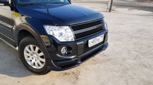 Видео отзыв от нашего клиента на накладку переднего бампера  Mitsubishi Pajero 4
