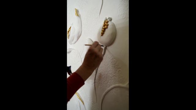 Гипсовый лепной декор от Татьяны Гали  плоды граната.