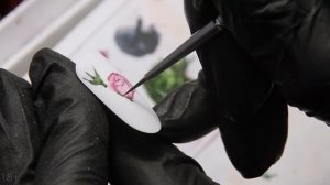 Акварельная роспись на ногтях | Как работать с краской