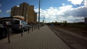 Велодорожка от ТРЦ Июнь (Мытищи) до МКАД (Москва) весной