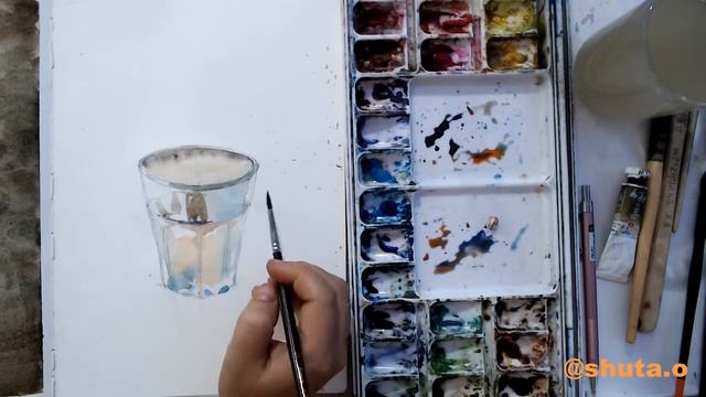 Рисуем стакан акварелью смотреть онлайн