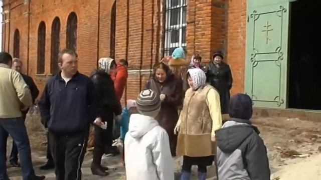 село Глебово-Освящение куличей 14.04.2012 смотреть онлайн