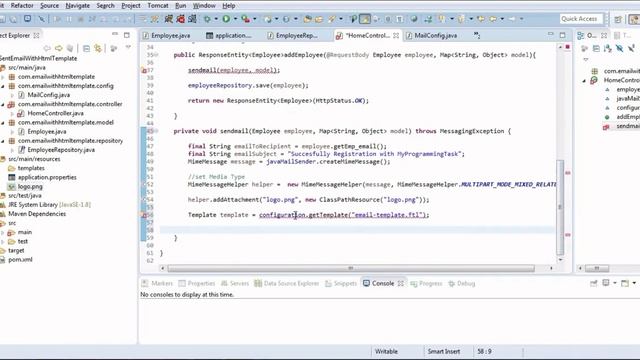 Spring Boot Email Template Thymeleaf | How to Send Email in Spring Boot | Email Template in Java смотреть онлайн