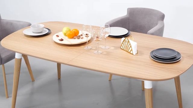 SK DESIGN Раздвижной стол Chicago с белым металлическим основанием смотреть онлайн