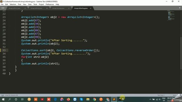 #1.7 Java Collections Framework in Hindi | ArrayList Sorting in Desending Order