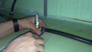 Установка шланг спиральный и продувочный пистолет для компрессор. Deaf